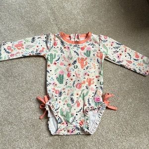 Cactus one piece ruffle butt bathing suit